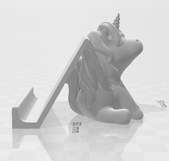 hermoso unicornio célula teléfono soporte 3d print model - Mito3D