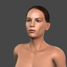 beautiful woman -rigged 3d character game model fbx obj stl transport art unreal free person rig rigged animated blender max cinema 3d print model - Mito3D