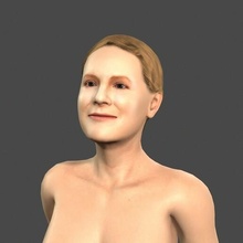 beautiful woman -rigged animated unity pbr character skeleton rigged female unreal engine t walk man guy game person young body people pose 3d print model - Mito3D