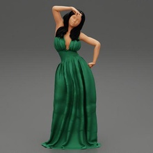 beautiful woman dress 3d print model