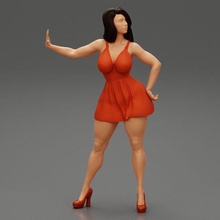 beautiful woman posing don talk 3d print model 3d print model - Mito3D