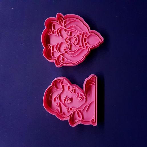 beauty beast cookie cutter cutting mould beautiful and the dress 3D print model - Mito3D