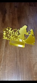 beauté bête disney mur décor topper maîtresse belle Princesse gâteau anniversaire 3d print model - Mito3D