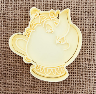 beauty beast kettle cookie cutter cutting cutters cookies 3d print model - Mito3D