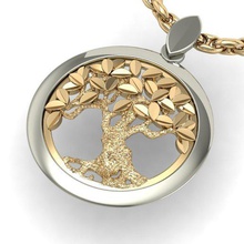 eşsiz güzellikteki ağaç hayat kolye takı cnc rhiho altın moda n stl 3dm özel parlak kadınlar taşlar cad hediye gergedan kadın 3d print model - Mito3D