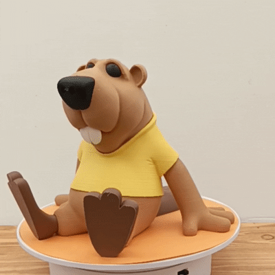 beaver Art figurine statuette animal cartoon 3D print model - Mito3D