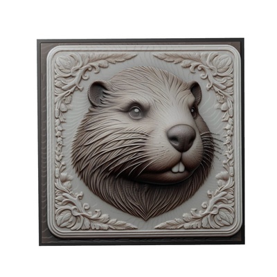 kunduz hayvan rahatlama sanat hayvanlar yeggi mito3d büst google kolye madalyon animal relief wall art duvar 3d print model - Mito3D