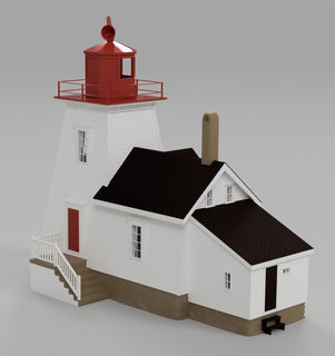beaver harbour nb light house lighthouse 3d print model - Mito3D