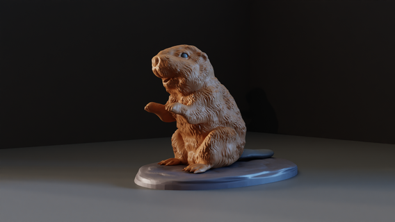 beaver standing stl animal miniature tabletop toys collectibles 3d print model - Mito3D