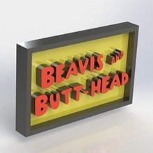 beavis butthead-Plakette Kunst mtv taiced 3d print model - Mito3D