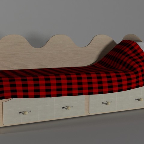 bed home unusual interior stylish 3D print model - Mito3D