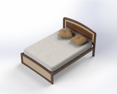 bed - scale 1 20 pillow mattress furniture toy model home manaje collection 3d print model - Mito3D