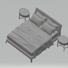 cama 2 muñecas 3d print model - Mito3D
