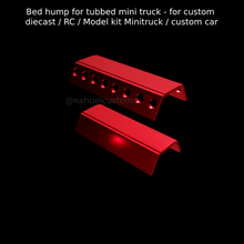 bed hump tubbed mini truck - custom diecast rc model kit minitruck car wheel tub tubs arches fender revell amt 3d print model - Mito3D