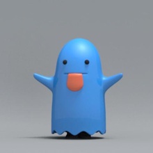 Bett-Blatt-boo boo Kunst ghost halloween winzig komisch festival 3d print model - Mito3D
