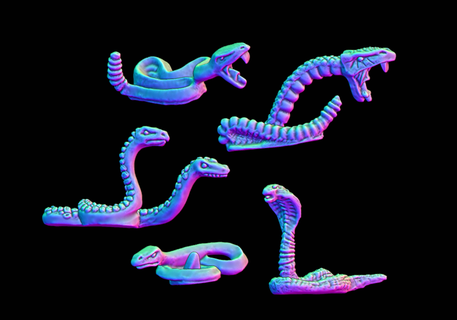 yatak yılanlar 3d print model - Mito3D