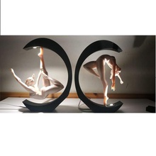 lampada da comodino danza di luce casa figura art modello ballerino sul la 3d print model - Mito3D