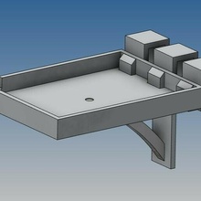 chevet table alarme l'horloge téléphone intelligent plateau lit chambre 3d print model - Mito3D