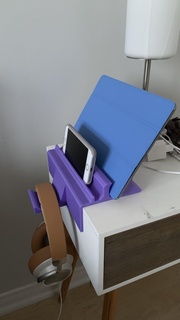 cabecera mesa multi support cama pc tableta auriculares teléfono 3d print model - Mito3D