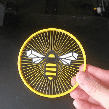 bal arısı home bee stri ngart stringart ari magnet 3d print model - Mito3D