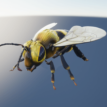 abeille 3d monstre monstres brillant réaliste moteur irréel 4 3d print model - Mito3D
