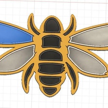 abelha 3d luminária 3d print model - Mito3D