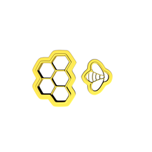 abeille nid boucles d'oreilles 3d print model - Mito3D