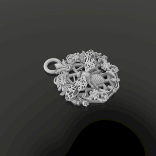 bee charm art design jewelry 3d print model - Mito3D