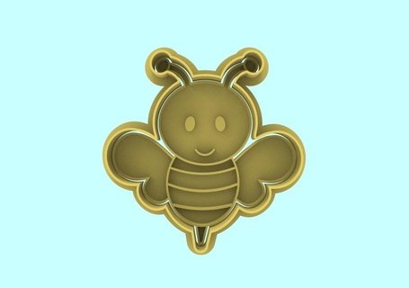 abeille coupeur timbre Accueil maison abeille rayon miel ruche abeille coupeur fondant biscuit coupeur stmap animaux stl 3d print model - Mito3D