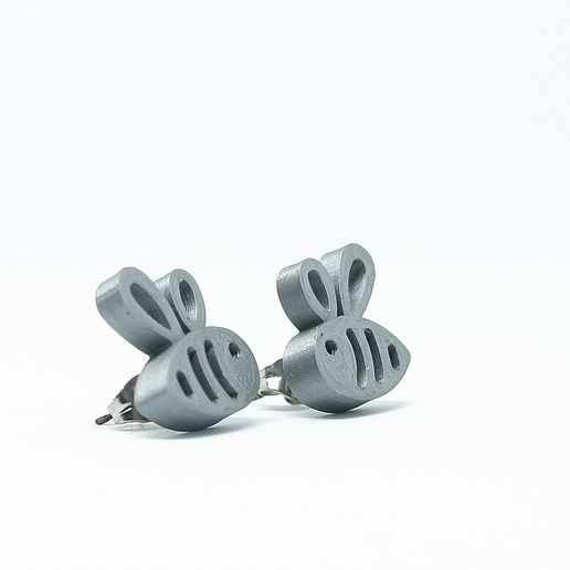 bee earrings jewelry 3D print model - Mito3D