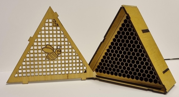 abelha hotel laser cortar selvagem abelhas Garten jardim 3d print model - Mito3D