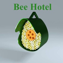 abelha hotel home diy ecological garden biodiversity balcony roof nature useful exterior insect environment house mason leafcutter bees bumble solitary lonely 3d print model - Mito3D