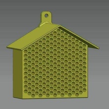 bee house wild hotel kleines uschen wildbienen 220x220 table size bienen häuschen für waben 3d print model - Mito3D