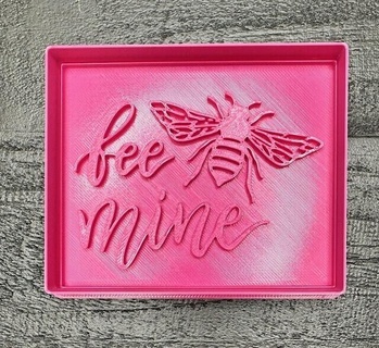 bee mine cookie cutter stamp 3d print model - Mito3D
