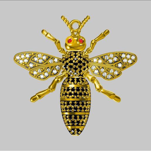 abelha colar Projeto jóias 3D print model - Mito3D