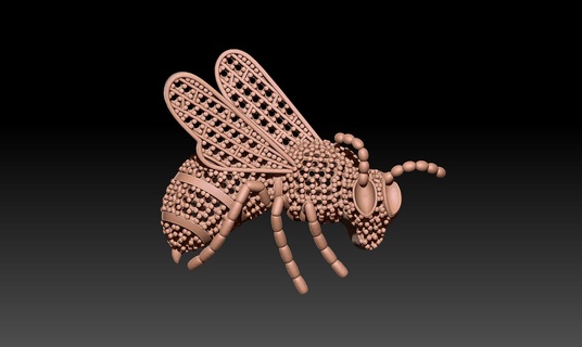 bee pattern necklace 3d print model - Mito3D