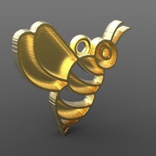 bee pendant jewelry fashion jewel 3d print model - Mito3D