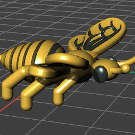 abeja colgante pendiente pendientes joyería joya 3D print model - Mito3D