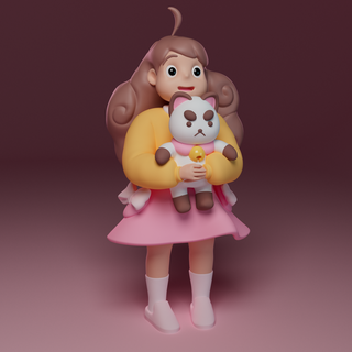 ape pupazzo cartone animato avventura netflix arte 3d scultura carattere carina 3d print model - Mito3D