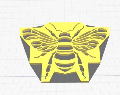 bee template impresion3d 3d toy stencil 3d print model - Mito3D