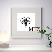 la abeja de pared escultura en 2d art 3d print model - Mito3D