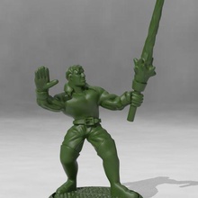 beefy scifi duellist game dungeons dragons miniature miniatures tabletop wargaming toy accessories 3d print model - Mito3D