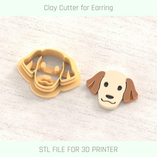 beegle dog polymer clay cutter tools earring animal pomeranian poodle bulldog labrador pit bull 3d print model - Mito3D