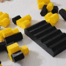 Bienenstock Puzzle Spielzeuge Pyramide lösen Rätsel Spiel Spiele Gelb schwarz Matze mind breaker Rubiks Würfel 3d print model - Mito3D