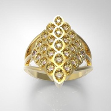 beehive ring jewellery hive lady zircons stones 20mm 3d print model - Mito3D