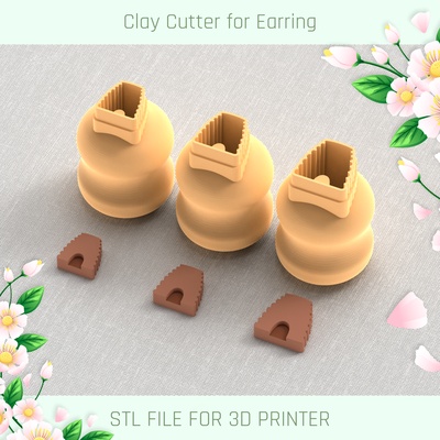 beehive spring mini clay cutter tools earring 3d print model - Mito3D