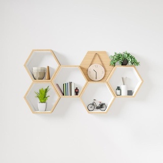 beehive wall decor mounted home hexagonal bee simply art useful serviceable 3d print model - Mito3D