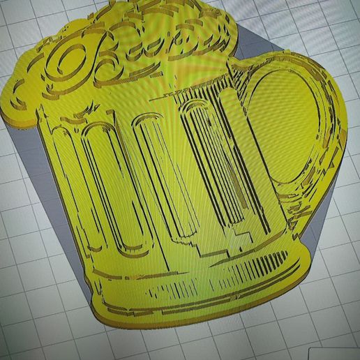 beer lamp led light sign box drawer 3D print model - Mito3D