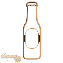 beer bottle cookie cutter & stamp 3d print model - Mito3D