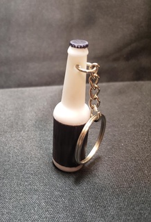 beer bottle keychain key chain 3d print model - Mito3D
